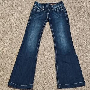 Rock Revival Dark Blue Wide Leg Jeans Scarlett